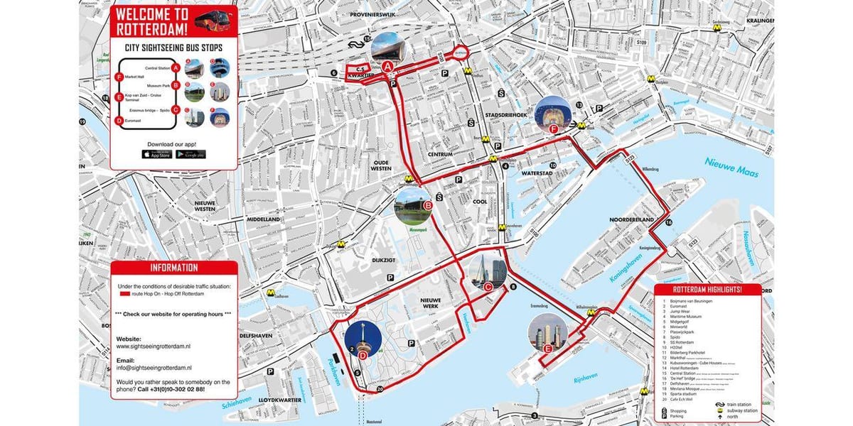La carte de Rotterdam bus 