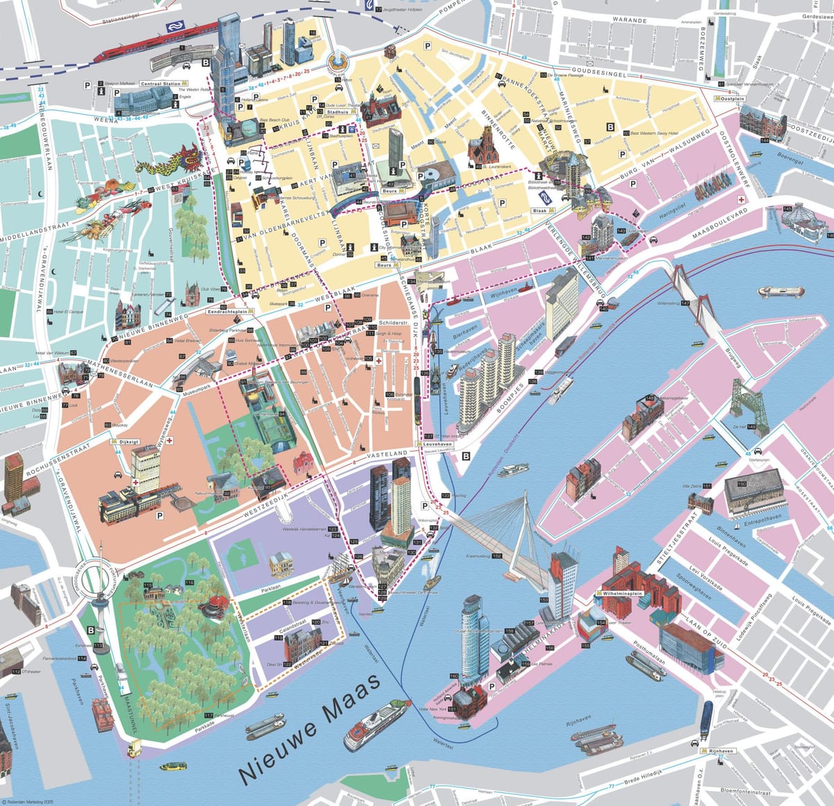 De Rotterdam sur la carte