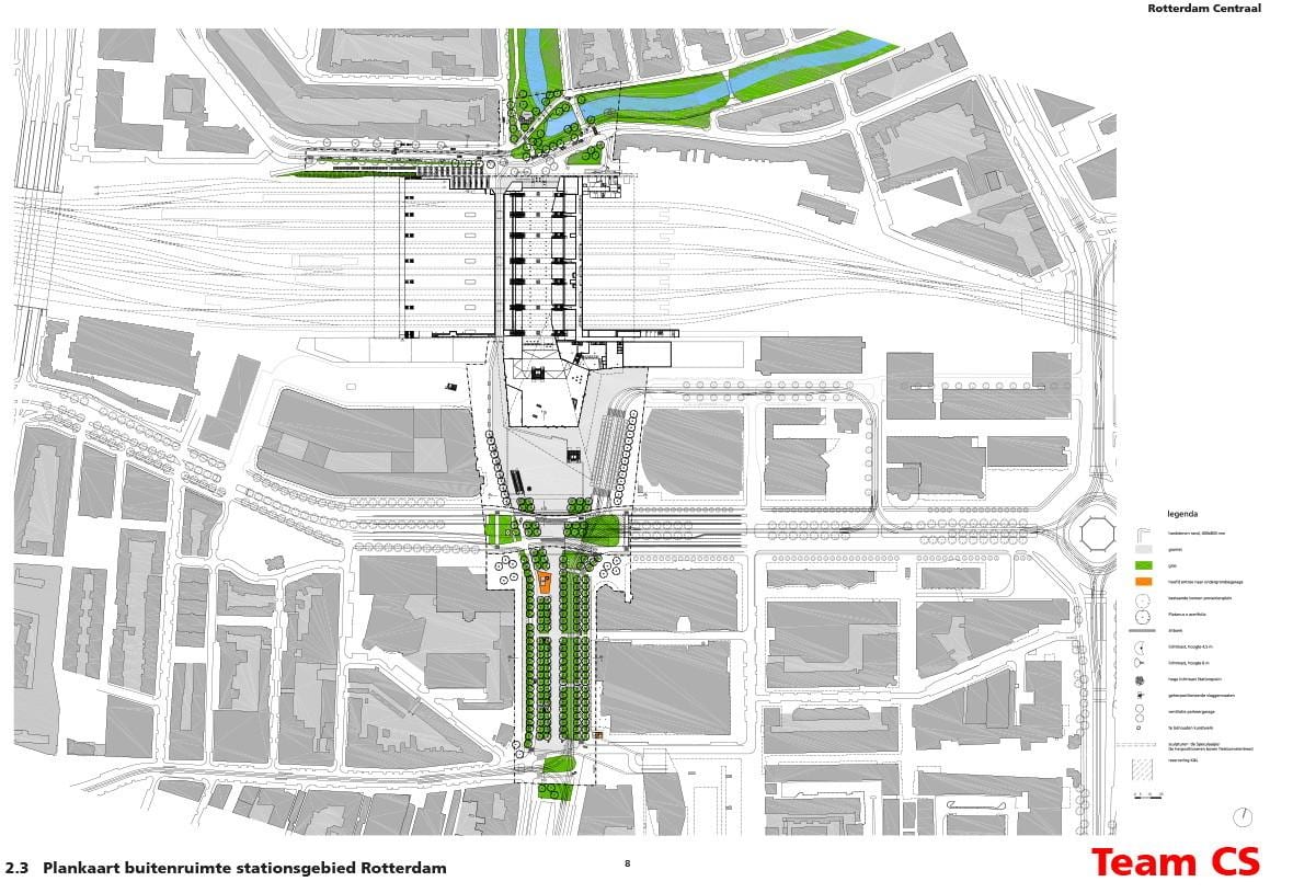 De Rotterdam centraal train à la gare de la carte