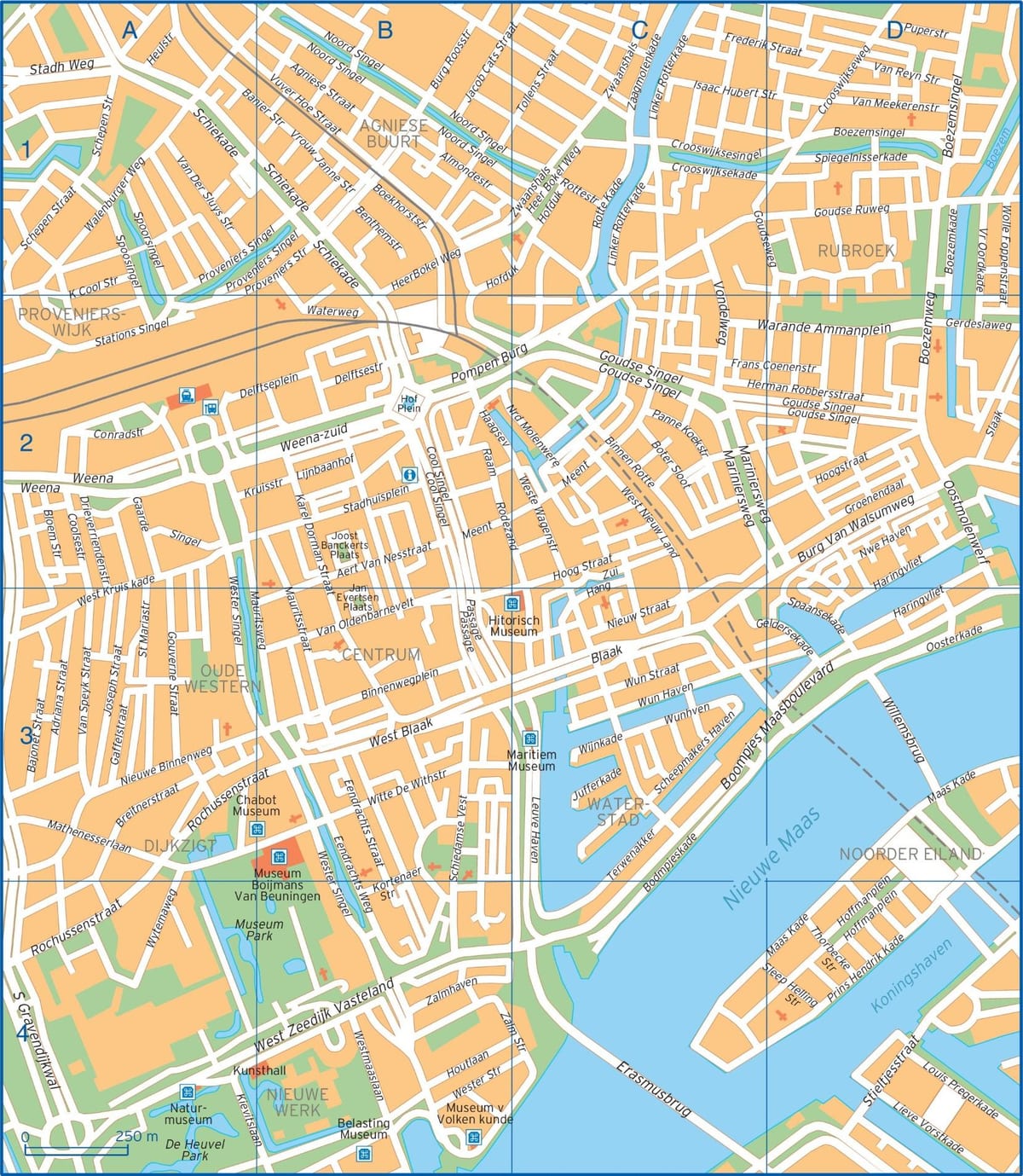 La carte de Rotterdam, rue 